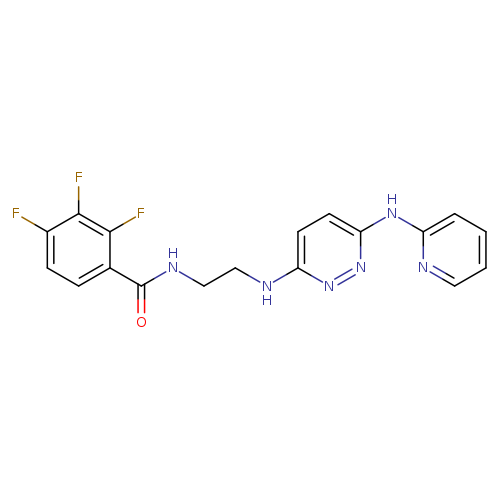 2,3,4-trifluoro-N-[2-({6-[(pyridin-2-yl)amino]pyridazin-3-yl}amino)ethyl]benzamide