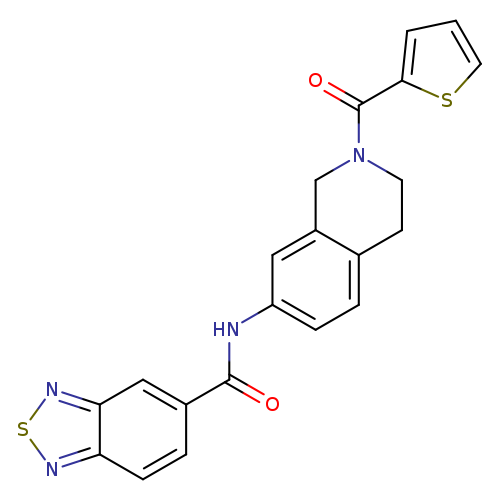 N-[2-(thiophene-2-carbonyl)-1,2,3,4-tetrahydroisoquinolin-7-yl]-2,1,3-benzothiadiazole-5-carboxamide