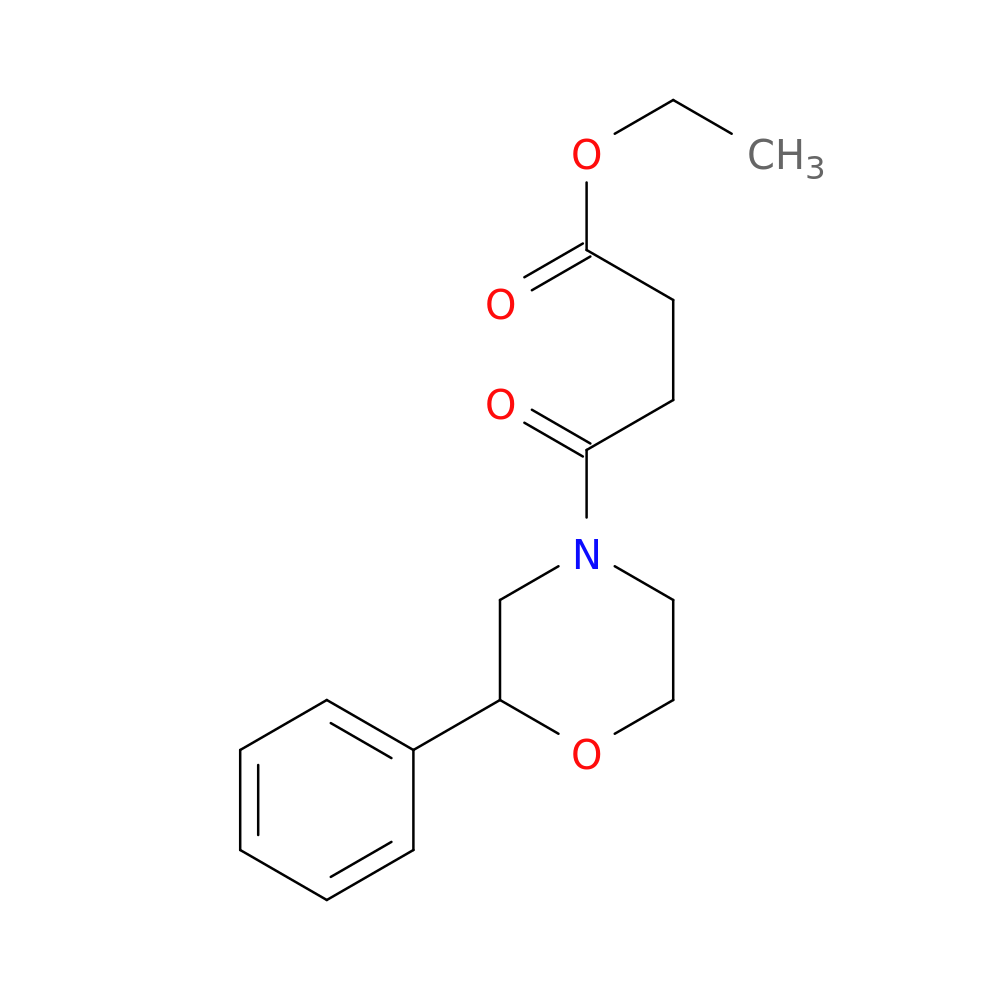 ethyl 4-oxo-4-(2-phenylmorpholin-4-yl)butanoate