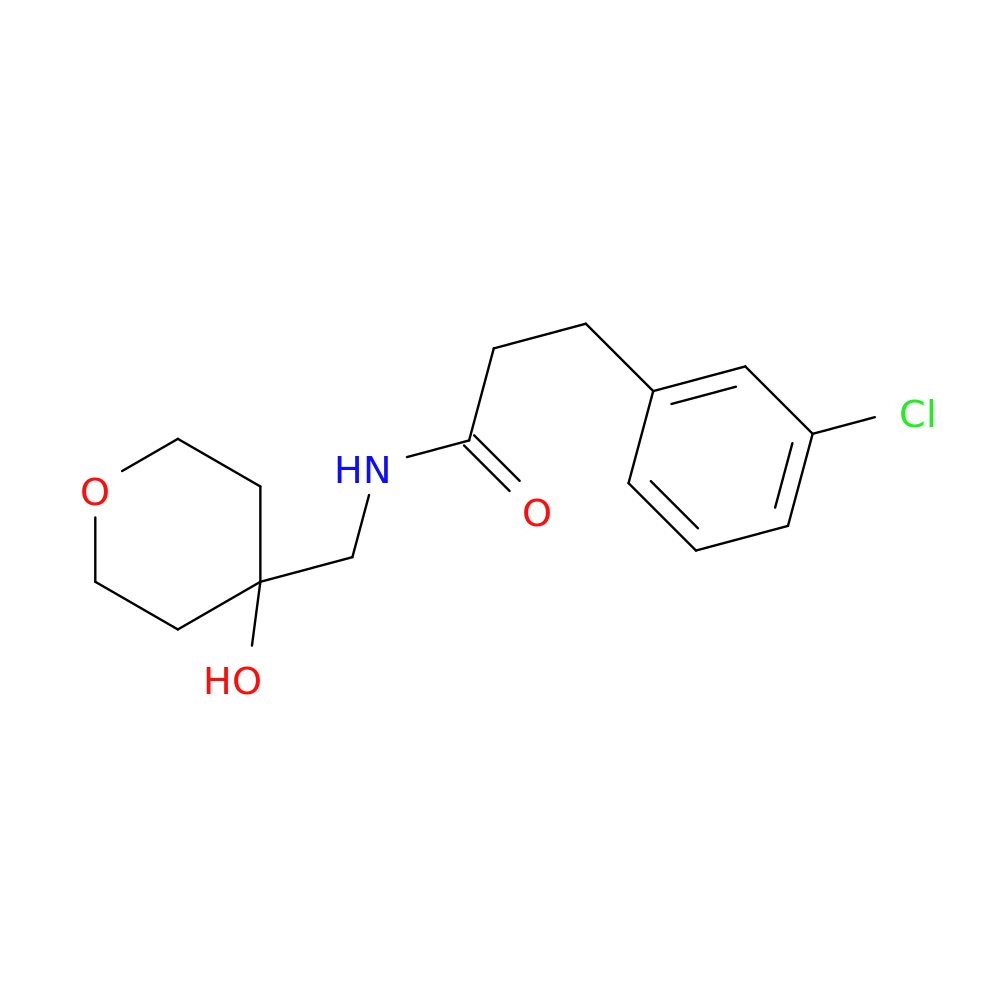 3-(3-chlorophenyl)-N-[(4-hydroxyoxan-4-yl)methyl]propanamide