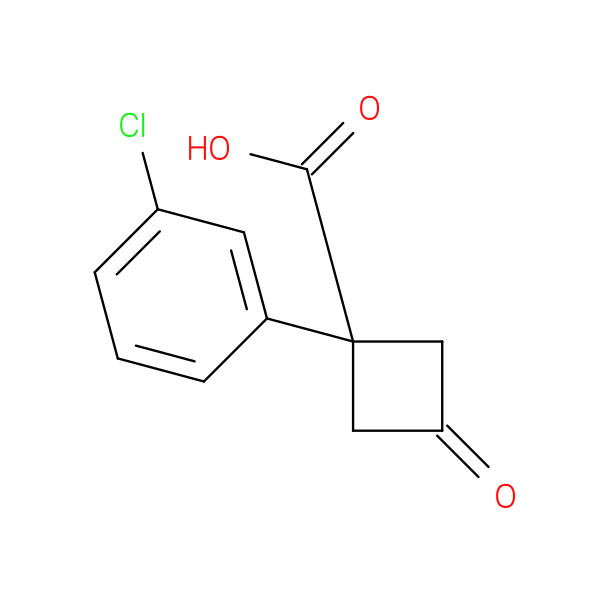1-(3-chlorophenyl)-3-oxocyclobutane-1-carboxylic acid