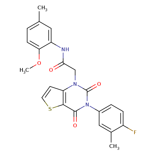 2-[3-(4-fluoro-3-methylphenyl)-2,4-dioxo-1H,2H,3H,4H-thieno[3,2-d]pyrimidin-1-yl]-N-(2-methoxy-5-methylphenyl)acetamide