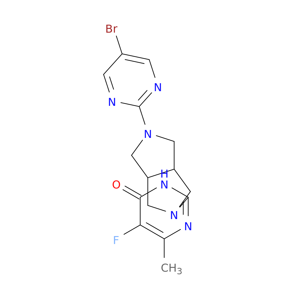 2-[5-(5-bromopyrimidin-2-yl)-octahydropyrrolo[3,4-c]pyrrol-2-yl]-5-fluoro-6-methyl-3,4-dihydropyrimidin-4-one