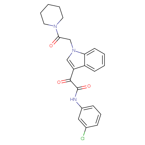 N-(3-chlorophenyl)-2-oxo-2-{1-[2-oxo-2-(piperidin-1-yl)ethyl]-1H-indol-3-yl}acetamide