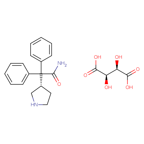 3-(S)-(+)-(1-Carbamoyl-1,1-diphenylmethyl)pyrroloidine-L-(+)-tartarate
