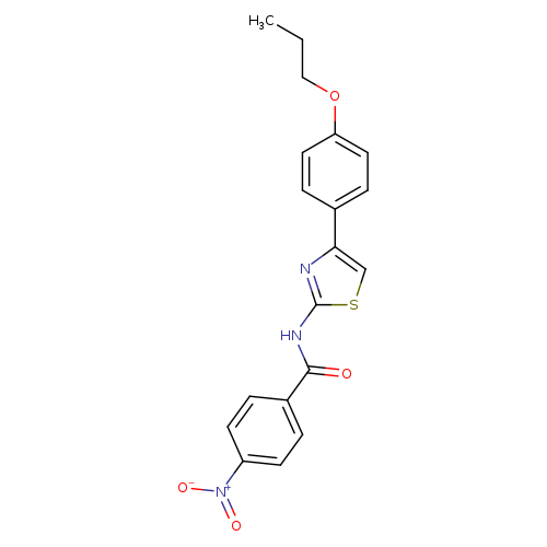 4-nitro-N-[4-(4-propoxyphenyl)-1,3-thiazol-2-yl]benzamide