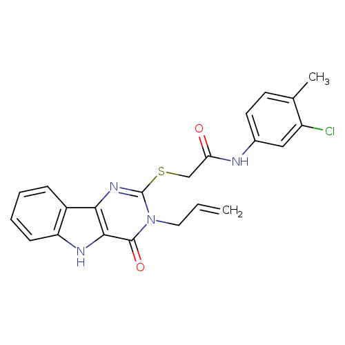 N-(3-chloro-4-methylphenyl)-2-{[4-oxo-3-(prop-2-en-1-yl)-3H,4H,5H-pyrimido[5,4-b]indol-2-yl]sulfanyl}acetamide