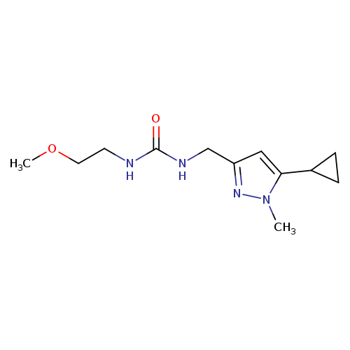 1-[(5-cyclopropyl-1-methyl-1H-pyrazol-3-yl)methyl]-3-(2-methoxyethyl)urea