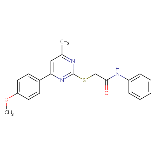 2-{[4-(4-methoxyphenyl)-6-methylpyrimidin-2-yl]sulfanyl}-N-phenylacetamide