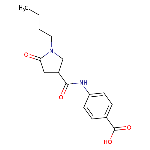 4-([(1-Butyl-5-oxopyrrolidin-3-yl)carbonyl]amino)benzoic acid