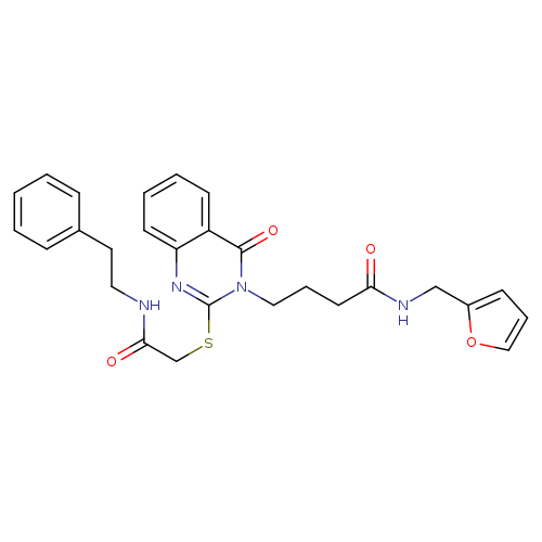 N-[(furan-2-yl)methyl]-4-[4-oxo-2-({[(2-phenylethyl)carbamoyl]methyl}sulfanyl)-3,4-dihydroquinazolin-3-yl]butanamide