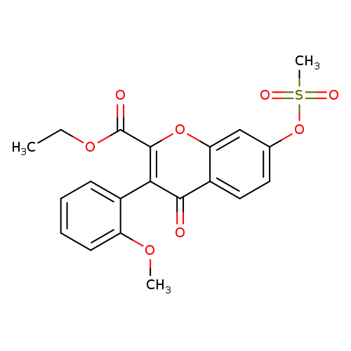 ethyl 7-(methanesulfonyloxy)-3-(2-methoxyphenyl)-4-oxo-4H-chromene-2-carboxylate