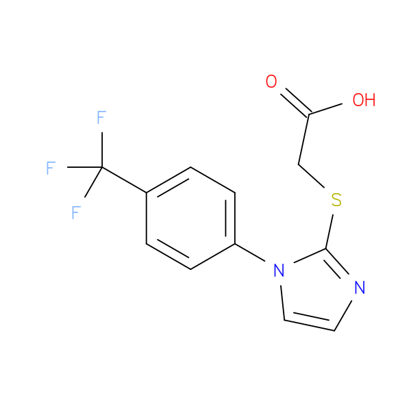 2-({1-[4-(trifluoromethyl)phenyl]-1H-imidazol-2-yl}sulfanyl)acetic acid