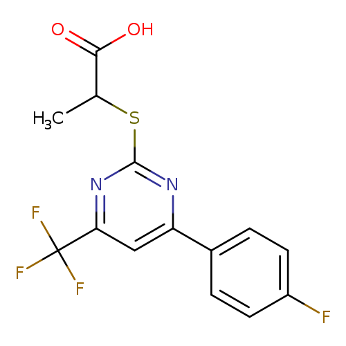 2-([4-(4-Fluorophenyl)-6-(trifluoromethyl)pyrimidin-2-yl]thio)propanoic acid