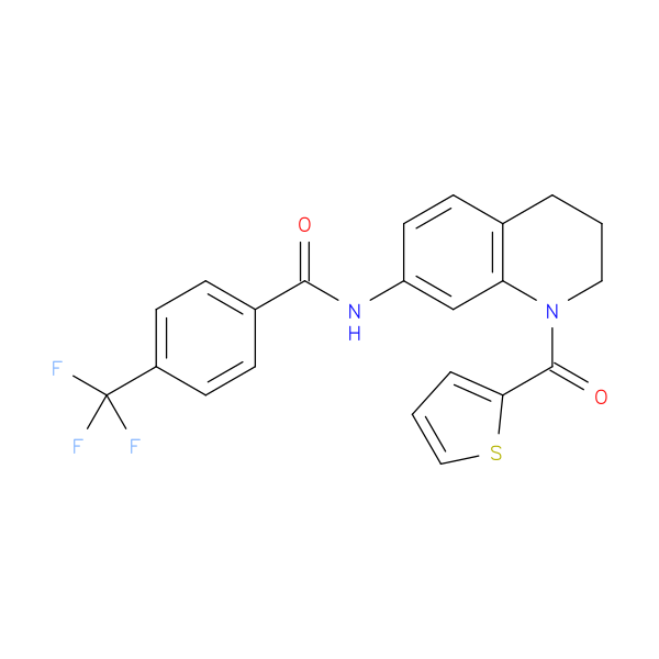 N-[1-(thiophene-2-carbonyl)-1,2,3,4-tetrahydroquinolin-7-yl]-4-(trifluoromethyl)benzamide