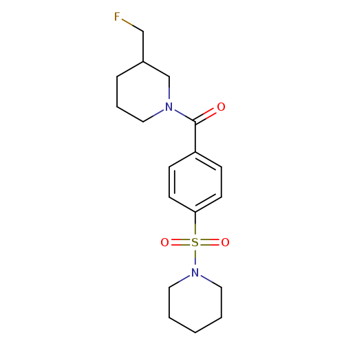 3-(fluoromethyl)-1-[4-(piperidine-1-sulfonyl)benzoyl]piperidine