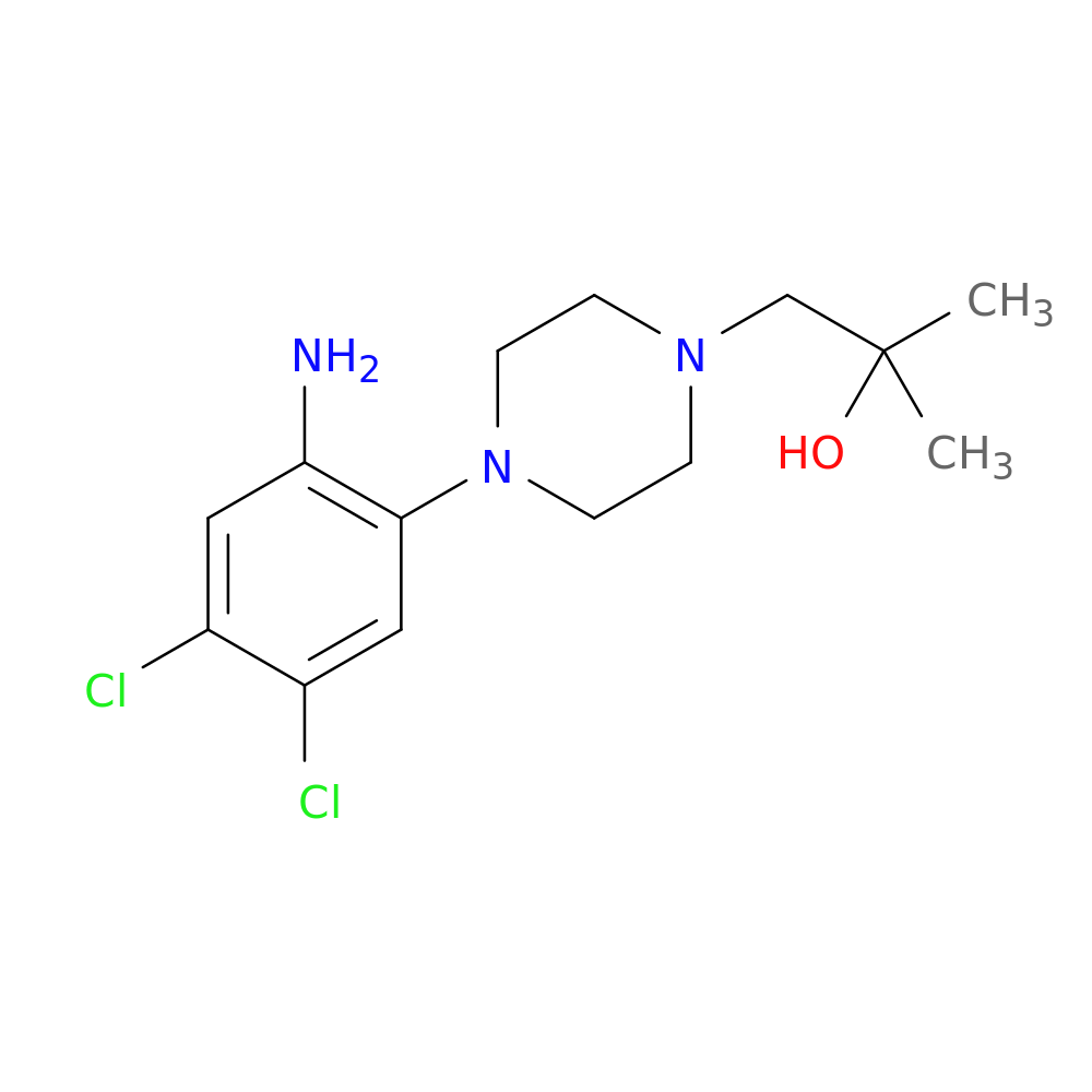 1-[4-(2-amino-4,5-dichlorophenyl)piperazin-1-yl]-2-methylpropan-2-ol