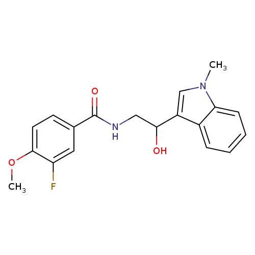 3-fluoro-N-[2-hydroxy-2-(1-methyl-1H-indol-3-yl)ethyl]-4-methoxybenzamide