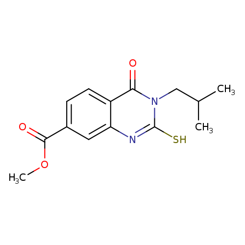 methyl 3-(2-methylpropyl)-4-oxo-2-sulfanyl-3,4-dihydroquinazoline-7-carboxylate