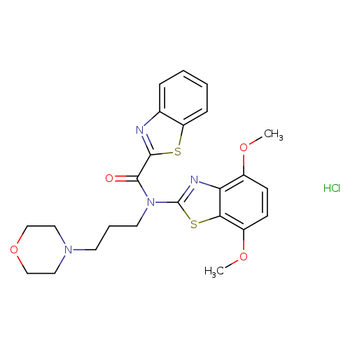 N-(4,7-dimethoxy-1,3-benzothiazol-2-yl)-N-[3-(morpholin-4-yl)propyl]-1,3-benzothiazole-2-carboxamide hydrochloride