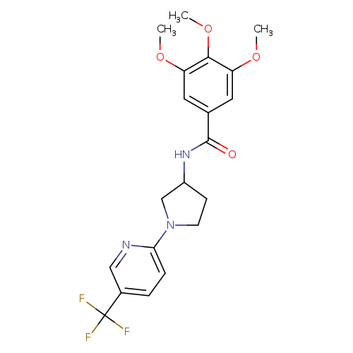 3,4,5-trimethoxy-N-{1-[5-(trifluoromethyl)pyridin-2-yl]pyrrolidin-3-yl}benzamide