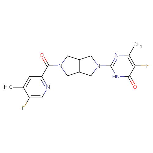 5-fluoro-2-[5-(5-fluoro-4-methylpyridine-2-carbonyl)-octahydropyrrolo[3,4-c]pyrrol-2-yl]-6-methyl-3,4-dihydropyrimidin-4-one
