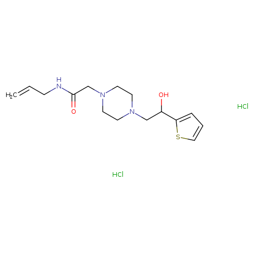 2-{4-[2-hydroxy-2-(thiophen-2-yl)ethyl]piperazin-1-yl}-N-(prop-2-en-1-yl)acetamide dihydrochloride