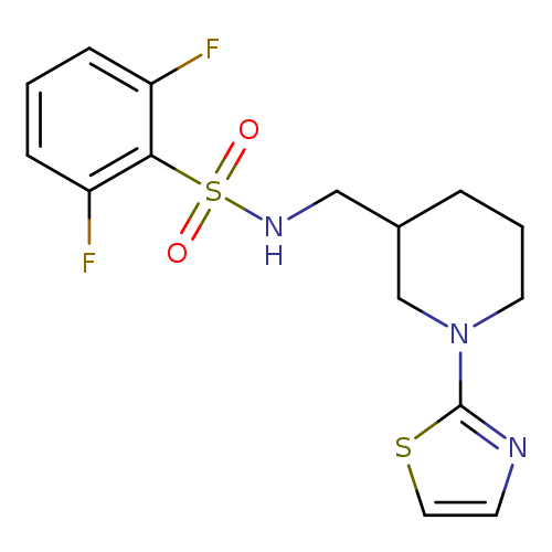 2,6-difluoro-N-{[1-(1,3-thiazol-2-yl)piperidin-3-yl]methyl}benzene-1-sulfonamide