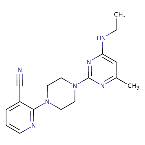 2-{4-[4-(ethylamino)-6-methylpyrimidin-2-yl]piperazin-1-yl}pyridine-3-carbonitrile