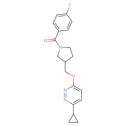 3-cyclopropyl-6-{[1-(4-fluorobenzoyl)pyrrolidin-3-yl]methoxy}pyridazine
