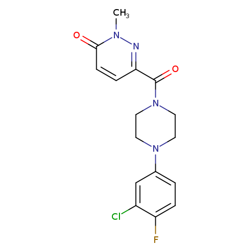 6-[4-(3-chloro-4-fluorophenyl)piperazine-1-carbonyl]-2-methyl-2,3-dihydropyridazin-3-one