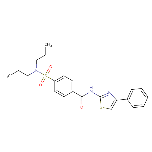 4-(dipropylsulfamoyl)-N-(4-phenyl-1,3-thiazol-2-yl)benzamide
