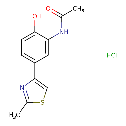 N-[2-hydroxy-5-(2-methyl-1,3-thiazol-4-yl)phenyl]acetamide hydrochloride