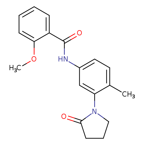 2-methoxy-N-[4-methyl-3-(2-oxopyrrolidin-1-yl)phenyl]benzamide