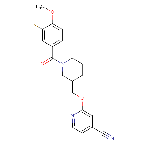 2-{[1-(3-fluoro-4-methoxybenzoyl)piperidin-3-yl]methoxy}pyridine-4-carbonitrile