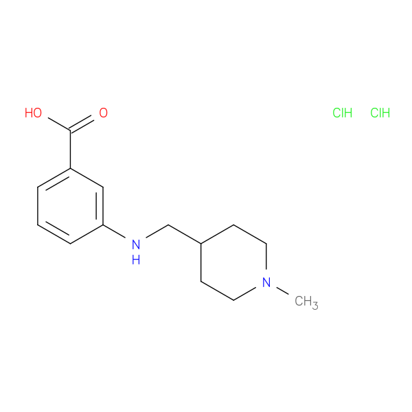 3-{[(1-methylpiperidin-4-yl)methyl]amino}benzoic acid dihydrochloride