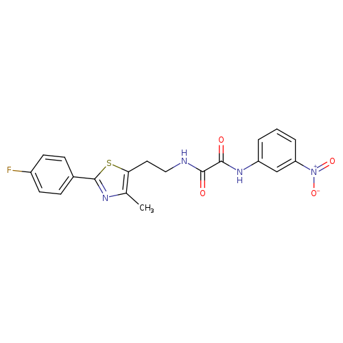 N-{2-[2-(4-fluorophenyl)-4-methyl-1,3-thiazol-5-yl]ethyl}-N'-(3-nitrophenyl)ethanediamide