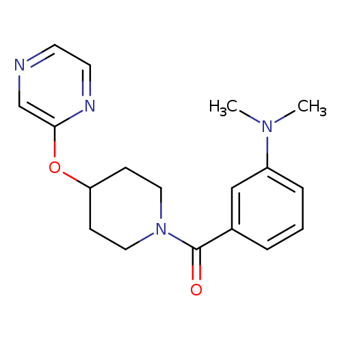 N,N-dimethyl-3-[4-(pyrazin-2-yloxy)piperidine-1-carbonyl]aniline