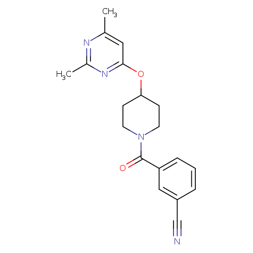 3-{4-[(2,6-dimethylpyrimidin-4-yl)oxy]piperidine-1-carbonyl}benzonitrile
