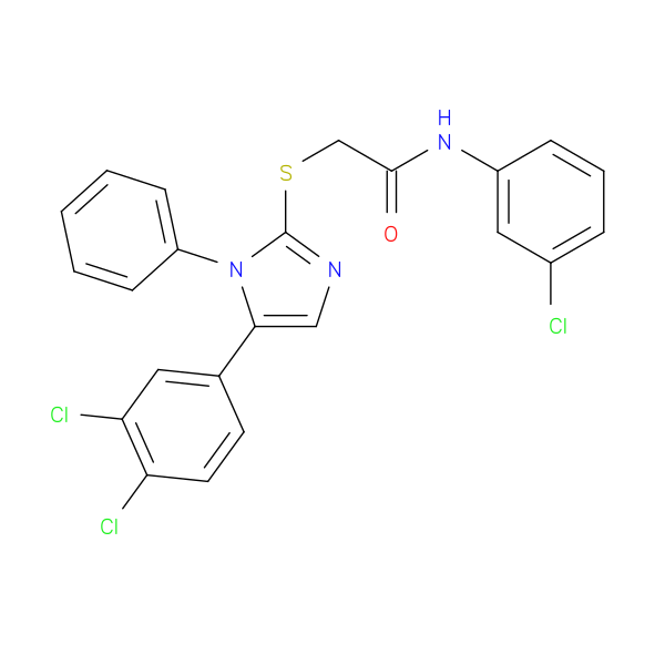 N-(3-chlorophenyl)-2-{[5-(3,4-dichlorophenyl)-1-phenyl-1H-imidazol-2-yl]sulfanyl}acetamide