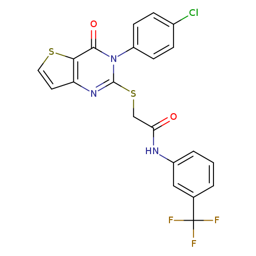 2-{[3-(4-chlorophenyl)-4-oxo-3H,4H-thieno[3,2-d]pyrimidin-2-yl]sulfanyl}-N-[3-(trifluoromethyl)phenyl]acetamide