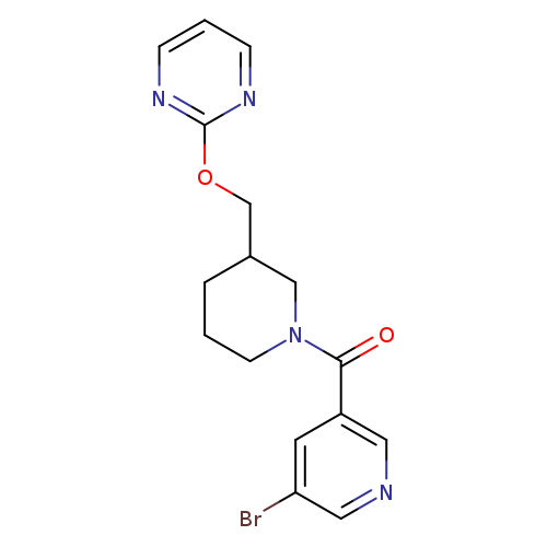 2-{[1-(5-bromopyridine-3-carbonyl)piperidin-3-yl]methoxy}pyrimidine