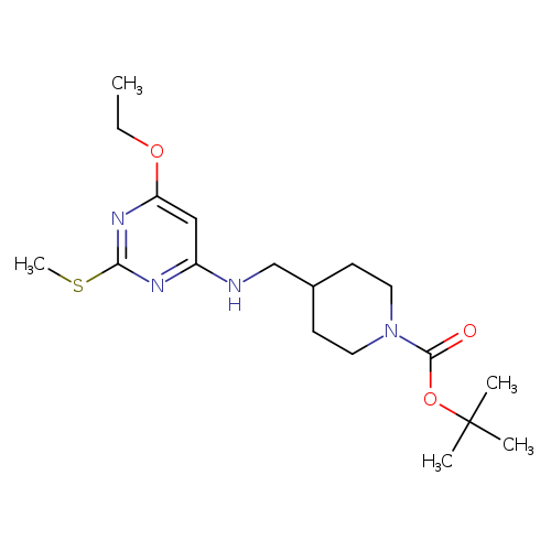 4-[(6-Ethoxy-2-methylsulfanyl-pyrimidin-4-ylamino)-methyl]-piperidine-1-carboxylic acid tert-butyl ester
