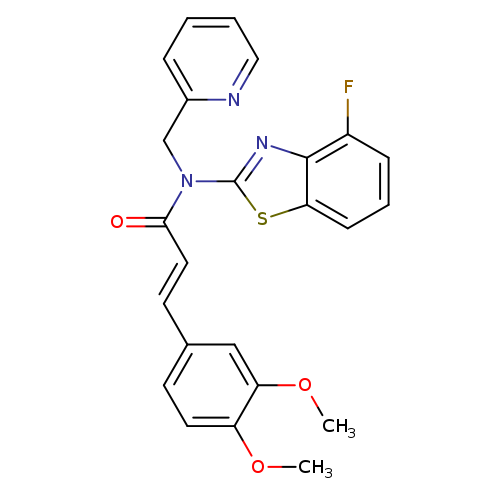 (2E)-3-(3,4-dimethoxyphenyl)-N-(4-fluoro-1,3-benzothiazol-2-yl)-N-[(pyridin-2-yl)methyl]prop-2-enamide