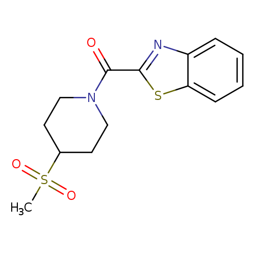 2-(4-methanesulfonylpiperidine-1-carbonyl)-1,3-benzothiazole