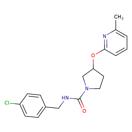 N-[(4-chlorophenyl)methyl]-3-[(6-methylpyridin-2-yl)oxy]pyrrolidine-1-carboxamide