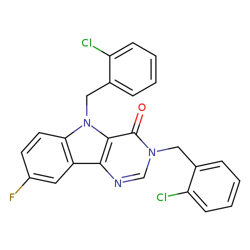 3,5-bis[(2-chlorophenyl)methyl]-8-fluoro-3H,4H,5H-pyrimido[5,4-b]indol-4-one