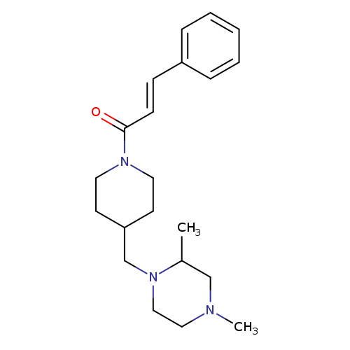 (2E)-1-{4-[(2,4-dimethylpiperazin-1-yl)methyl]piperidin-1-yl}-3-phenylprop-2-en-1-one