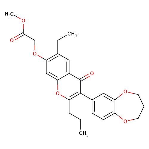 methyl 2-{[3-(3,4-dihydro-2H-1,5-benzodioxepin-7-yl)-6-ethyl-4-oxo-2-propyl-4H-chromen-7-yl]oxy}acetate