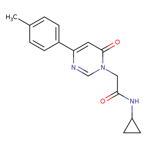 N-cyclopropyl-2-[4-(4-methylphenyl)-6-oxo-1,6-dihydropyrimidin-1-yl]acetamide